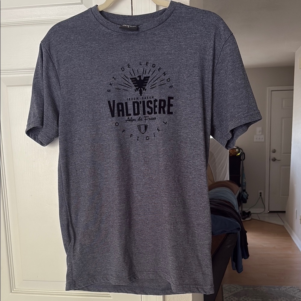 Gray Short Sleeve Tees with Valkyrie Graphic